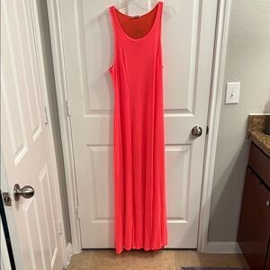 Elegant Coral Maxi Dress